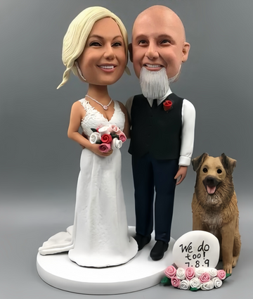 Custom Dog Wedding Cake Toppers from jujugigiclayplay.com