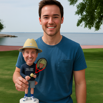 Custom Sports Bobbleheads, Handmade Athlete Sculptures for Baseball/Badminton Fans, A surprise gift that you can't miss for your friends and family