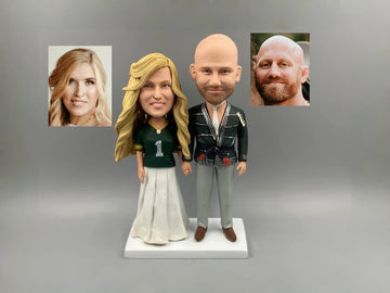 Customizable Bobblehead Sculpture, Handcrafted Anniversary Gift, Unique Personalized Clay Art for Him/Her