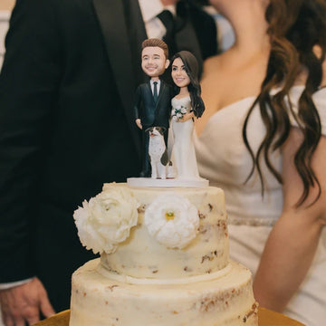 Wedding Bobbleheads, Custom Interfaith Ceremony Sculpture, Wedding Party Bobbleheads, Engagement Party Keepsake, Rehearsal Dinner Decoration