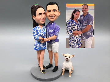 Personalized bobblehead doll, custom father 3D statue, gifts for family members, bobblehead doll birthday gift, anniversary Christmas gift