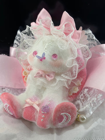 Custom handmade Lop-eared rabbit,Silicone pet,gift ornaments.