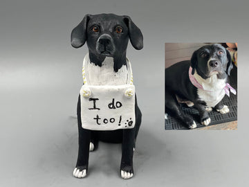 Personalized custom pet dog wedding cake , pet birthday cake ,animal cake,wedding CakeTopper, dog wedding cake topper