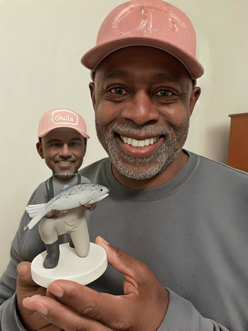 Custom Bobbleheads, Custom Fisherman Bobbleheads, Custom Sportsman Bobbleheads, Personalized Birthday Gifts for Friend, Handmade Collectible Figurines, Personalized Gifts
