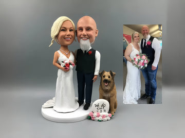 Custom Wedding Bobblehead, Wedding Cake Topper, Custom Cake Toppers for Wedding Keepsake Wedding Figurine, Personalized Wedding Gift.