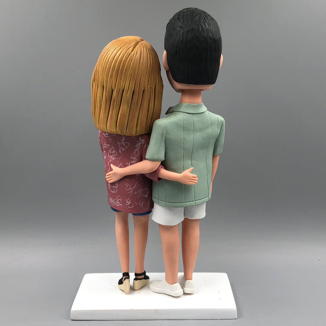 Custom Anniversary Couple Bobblehead, Personalised Lover 3D Statue, Personalised Wedding Couple Figurines, Valentine's Day Anniversary Gift