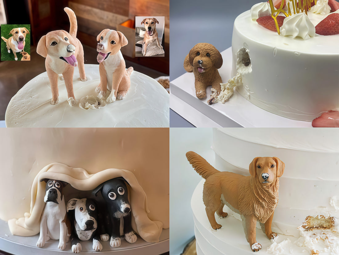 Personalized Custom Dog Wedding Cake Topper, Pet Cake Topper, Pets Birthday, Cat Cake Topper, Anniversary Pet, Dog Figurines, Dogs Birthday