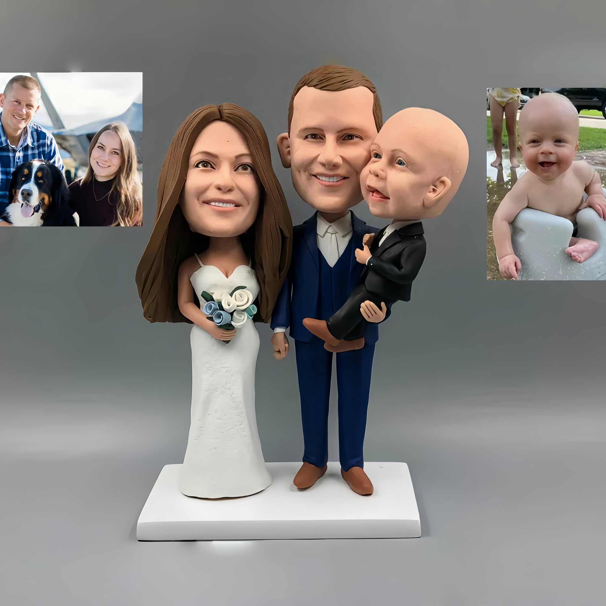 Custom Family Bobblehead Set, Handmade Generational Sculptures for Birthdays & Reunions, Heirloom Keepsake Gift