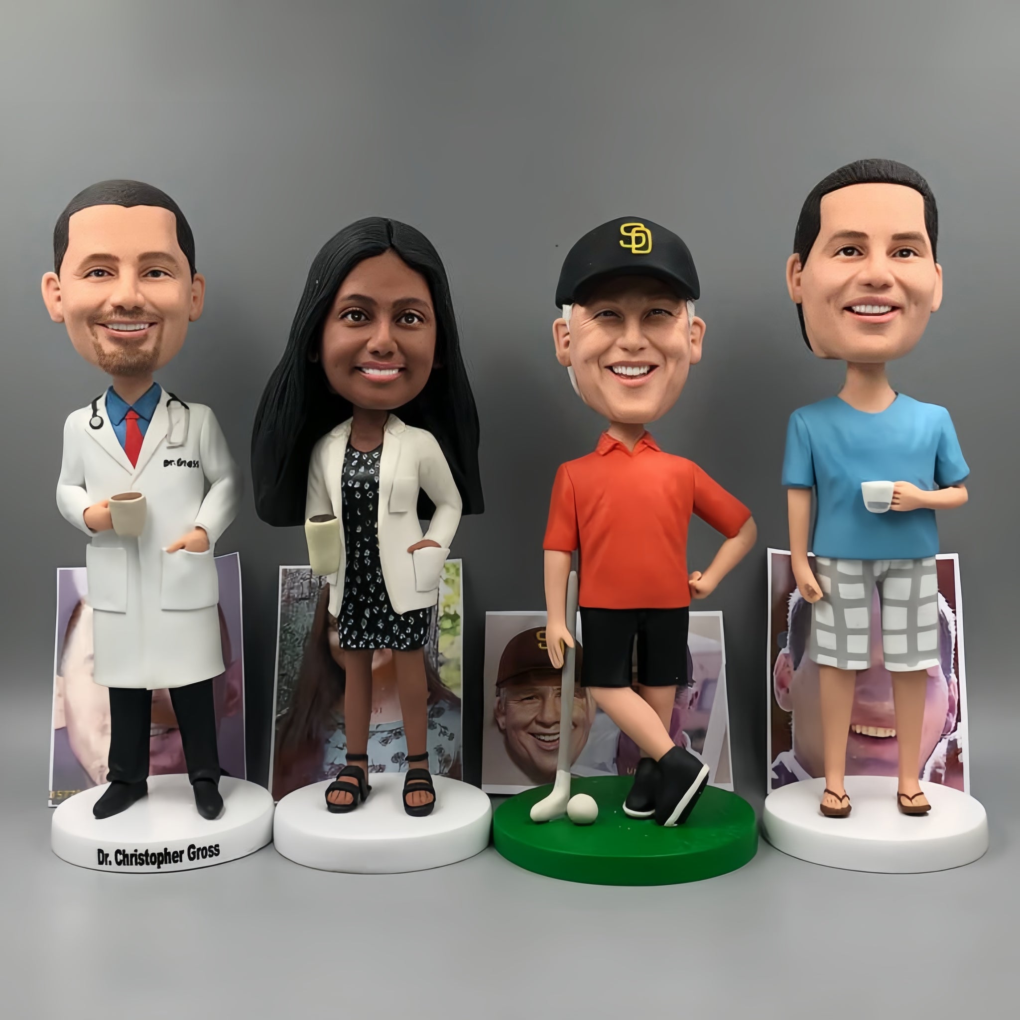 Custom Doctor Bobblehead - Handmade Medical Figurine for Graduation, White Coat Ceremony & Holidays, Surgeon/Nurse/Med Student Sculpture